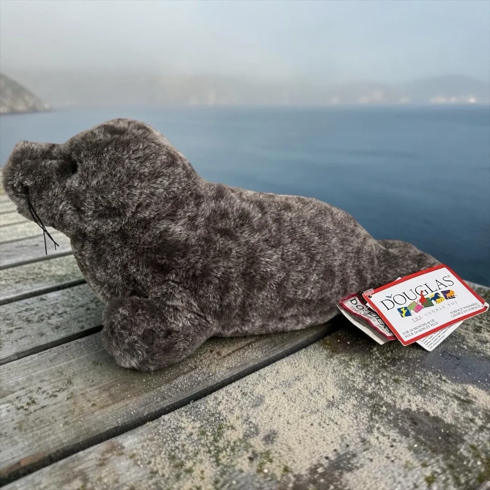 Douglas Cuddle Toys Gray Harbor Seal Plush Stuffed Animal 13
